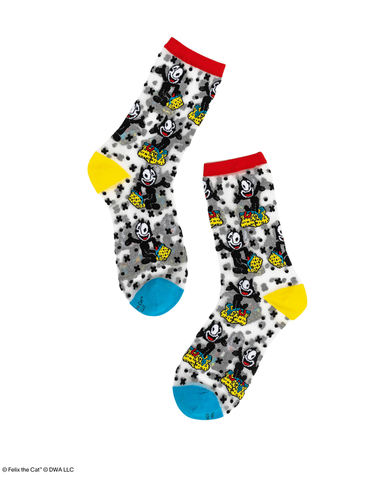 felix bag of tricks shimmer sheer sock felix socks
