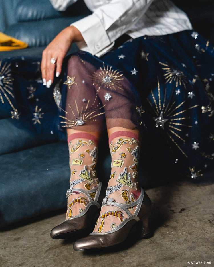 Sock Candy Harry Potter Dobby and Hedwig Sheer Socks Bundle Sheer Socks Fashion Socks Harry Potter Socks Hogwarts Socks Dobby Socks Movie Socks socks with heels