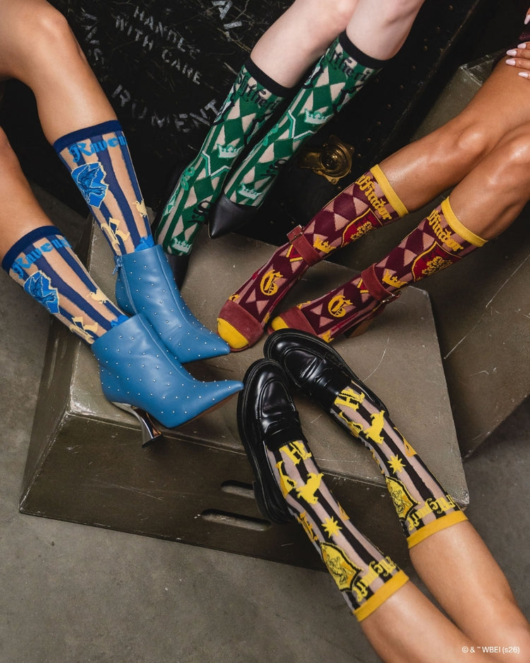 Sock Candy Harry Potter Hogwarts Houses Sheer Socks Bundle Sheer Socks Fashion Socks Harry Potter Socks Hogwarts Houses Socks Movie Socks socks with heels