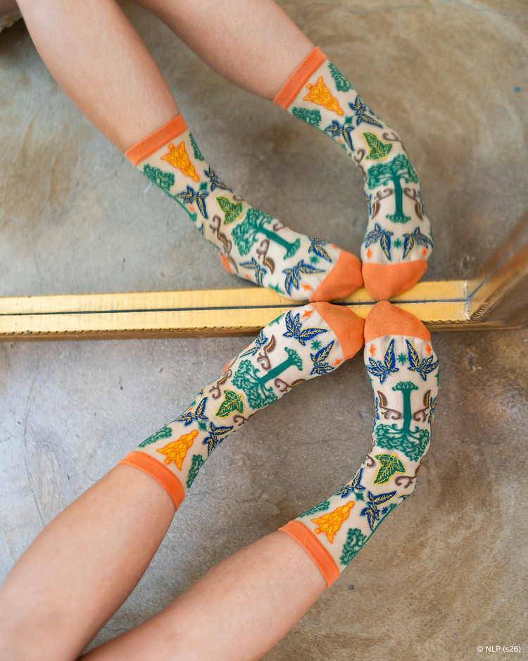 Sock Candy The Lord of the Rings™ Elegant Icons Shimmer Sheer Crew Sock Sheer Socks Fashion Socks LOTR socks