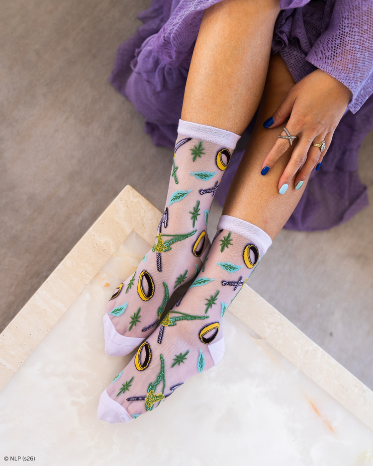 Sock Candy The Lord of the Rings™ The Fellowship™ Shimmer Sheer Crew Sock Sheer Socks Fashion Socks LOTR socks