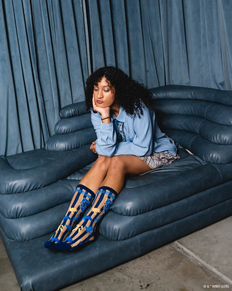 Sock Candy Harry Potter Ravenclaw Shimmer Sheer Mid High Sock Sheer Socks Fashion Socks Harry Potter Socks Ravenclaw Socks Movie Socks