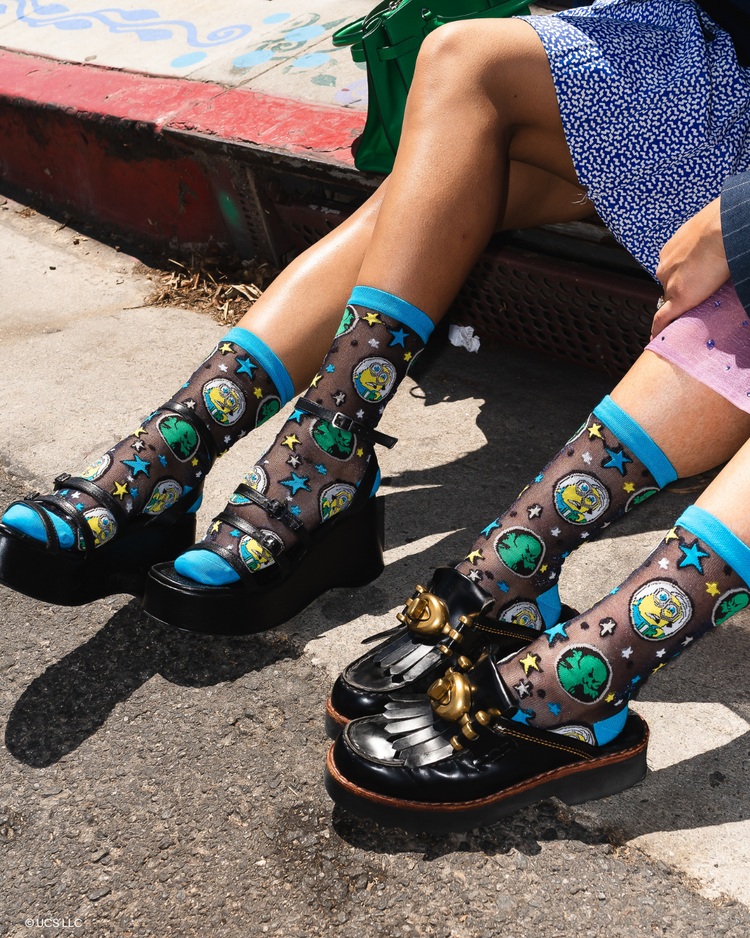 Sock Candy Illumination Minions and Monsters Sheer Socks Fashion Socks Cartoon Socks Minions Socks Movie Socks Pop Culture Socks Cute Socks socks with heels