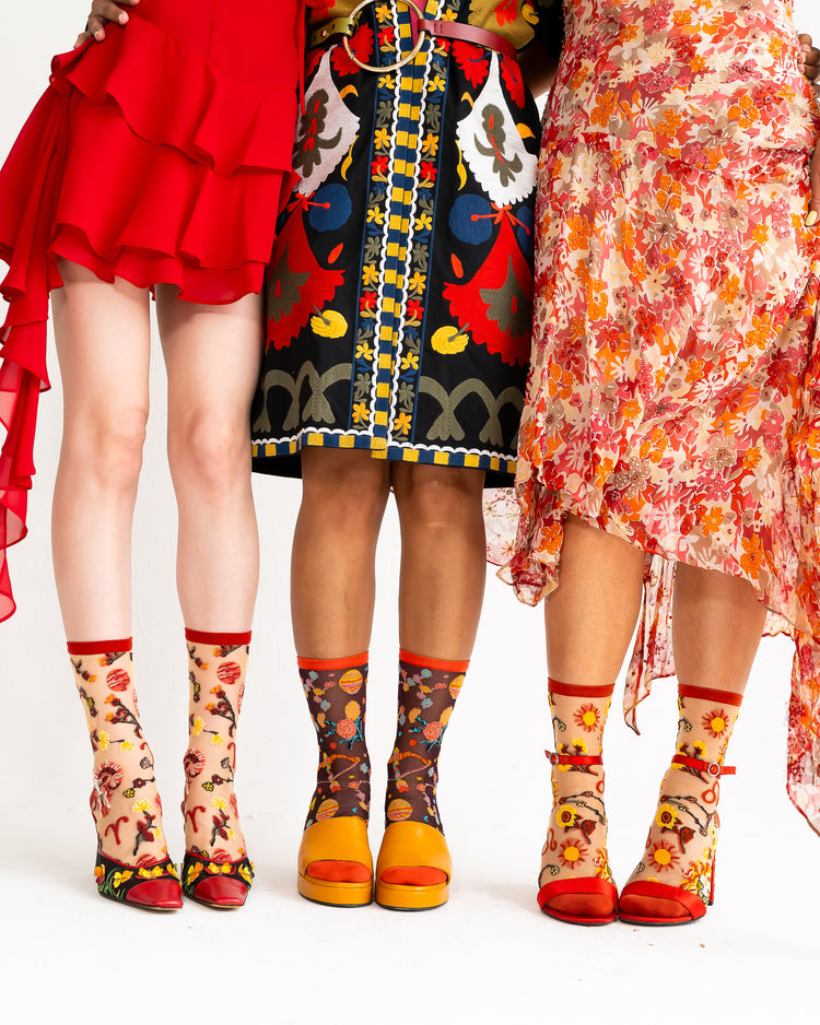 Sock Candy Zodiac Fire Signs Sheer Socks Bundle Sheer Socks Fashion Socks Zodiac Socks socks with heels
