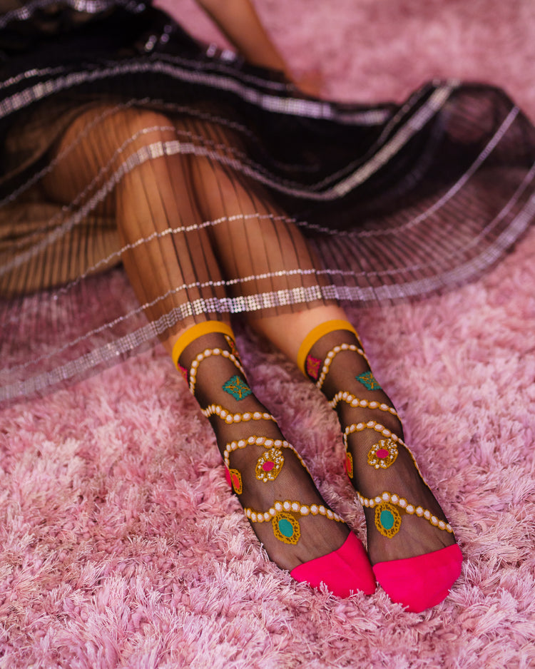 Sock candy sheer black sock womens fashion socks 