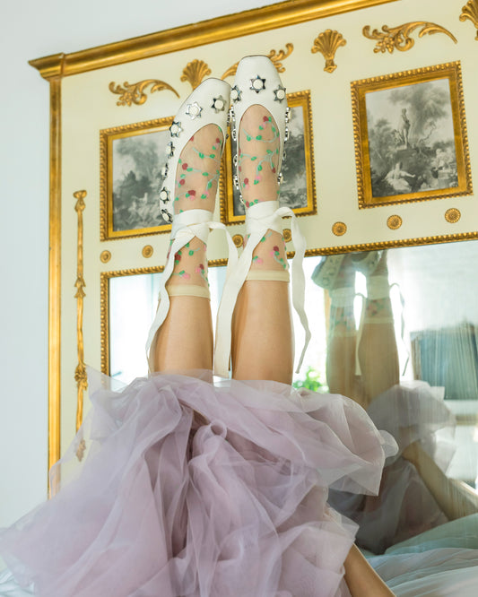 Sock Candy Sheer floral socks pretty socks